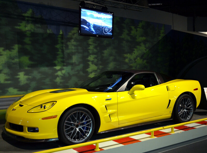 Yellow Corvette Sports Car — Dramatic, Photograph
