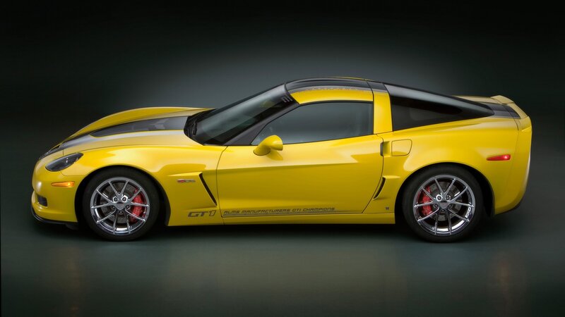 Yellow Corvette Sports Car — Dramatic, Photograph, Wheels