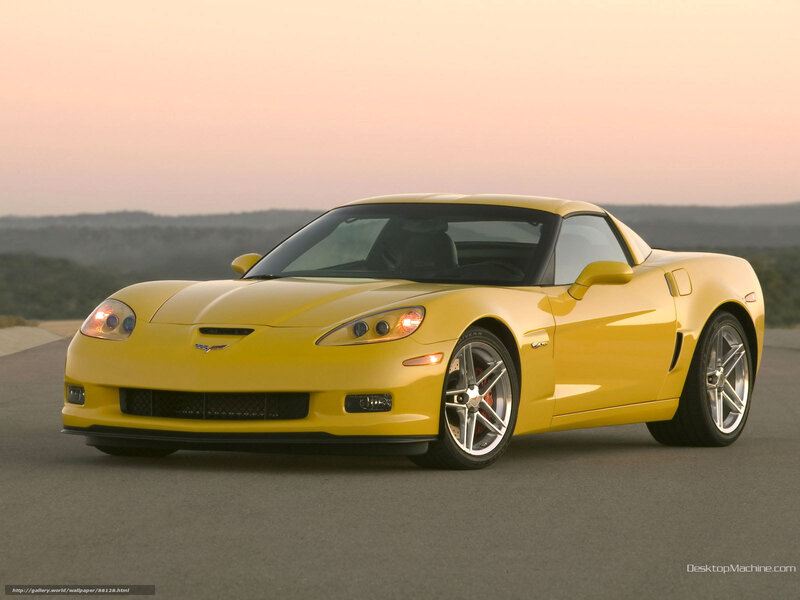 Yellow Corvette Sports Car — Serene