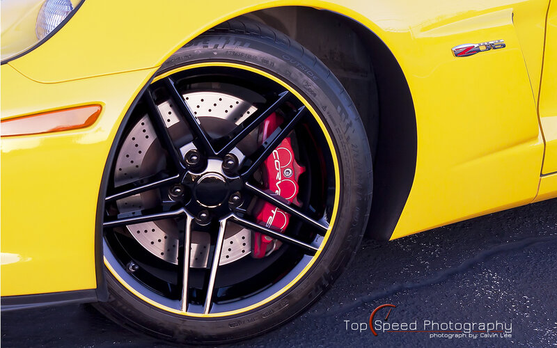 yellow corvette z06 wheel