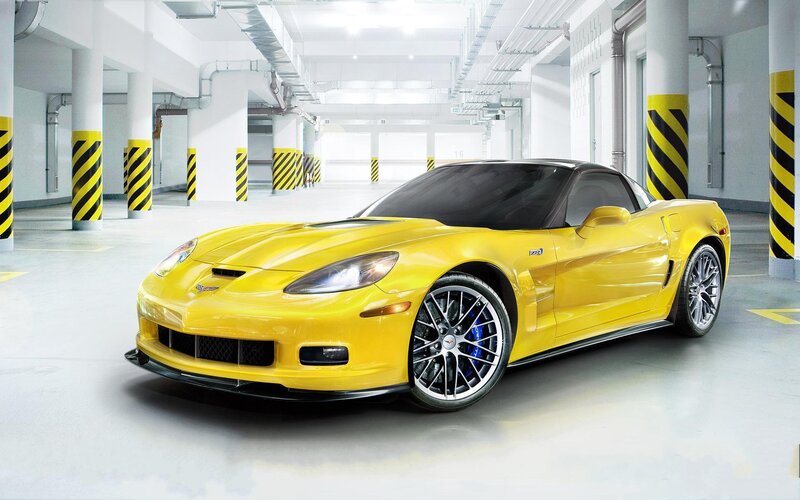 Yellow Corvette Zr1 — Clean, Modern