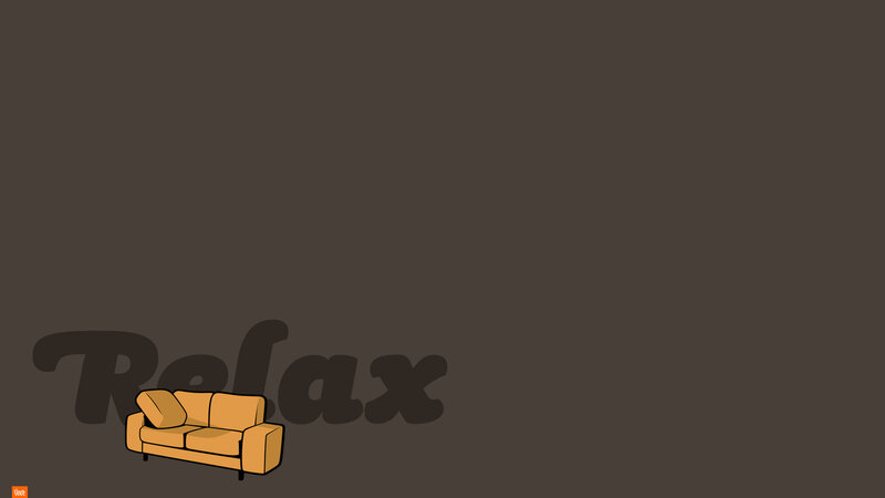 Yellow Couch on Brown Background