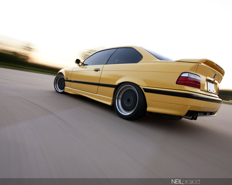 Yellow Coupe Car