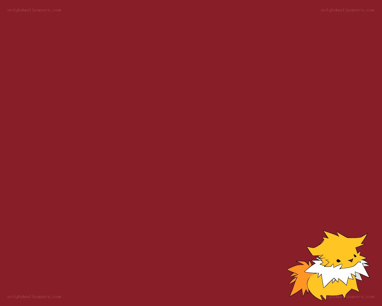 yellow creature on red background