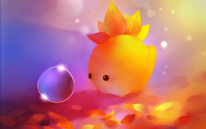 Yellow Creature with Leaves — Dreamy