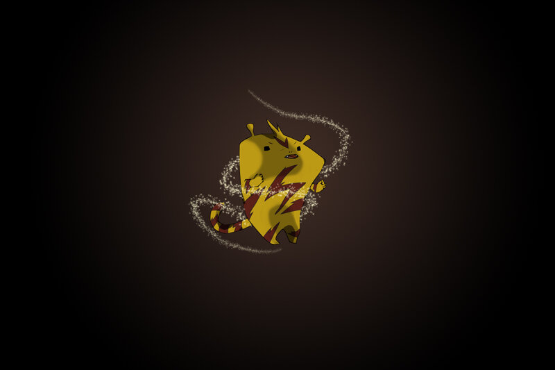 yellow creature with lightning