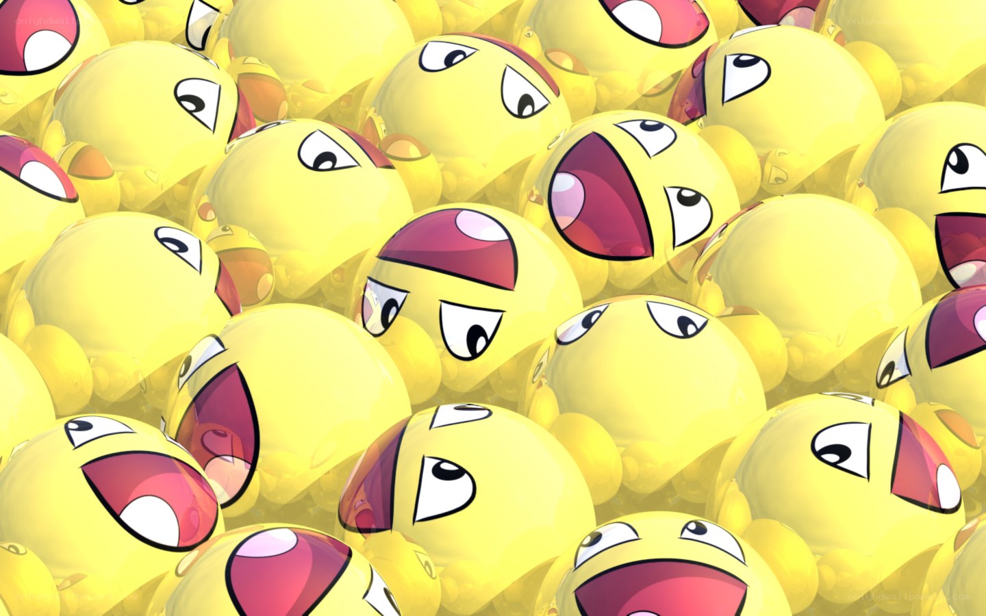 Yellow creatures in a crowd