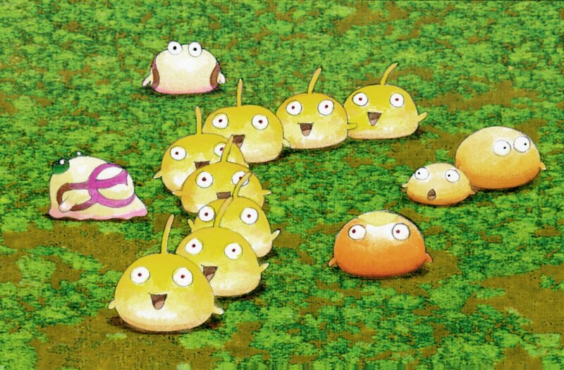 Yellow Creatures on Grass