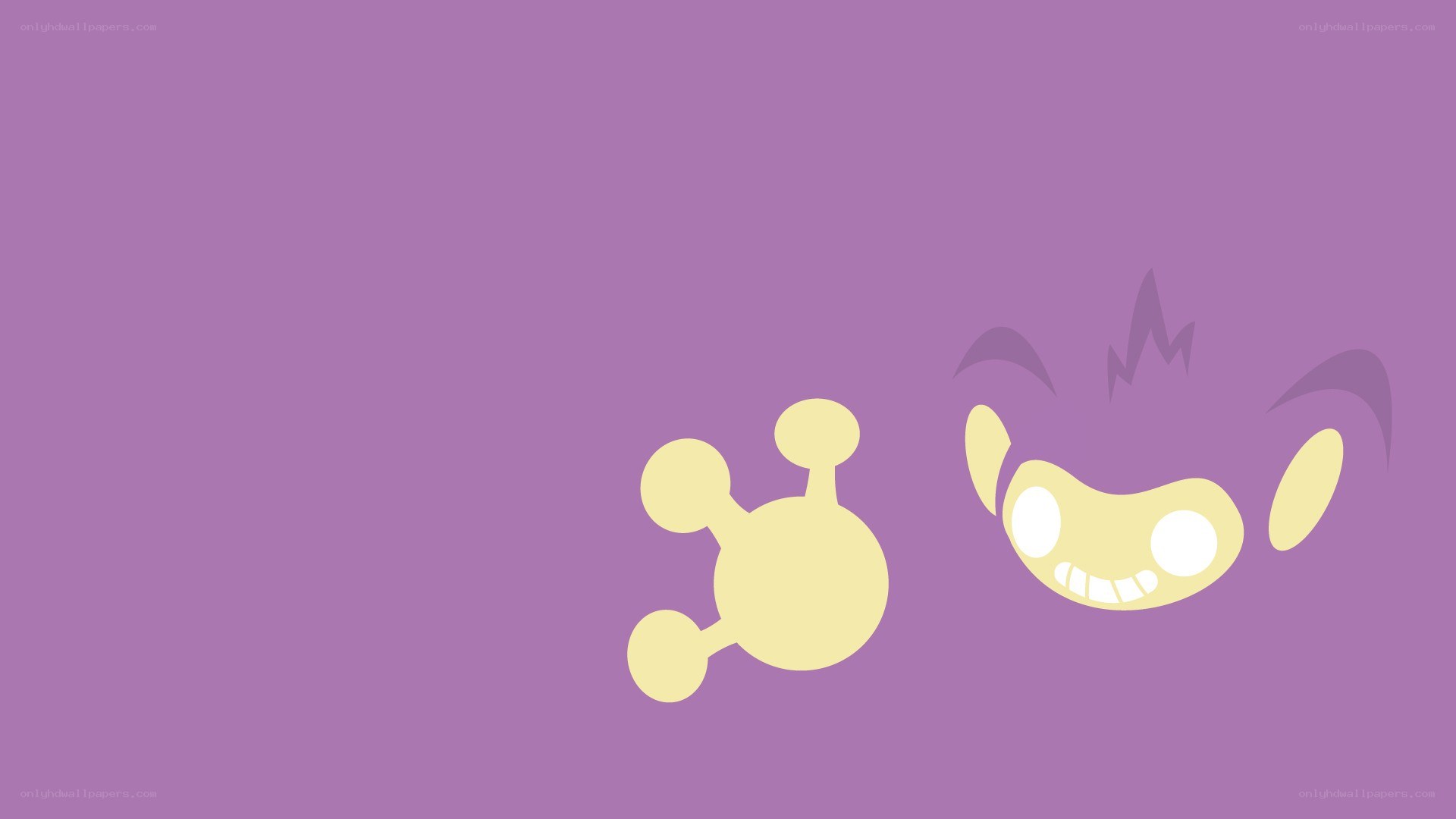 yellow creatures on purple