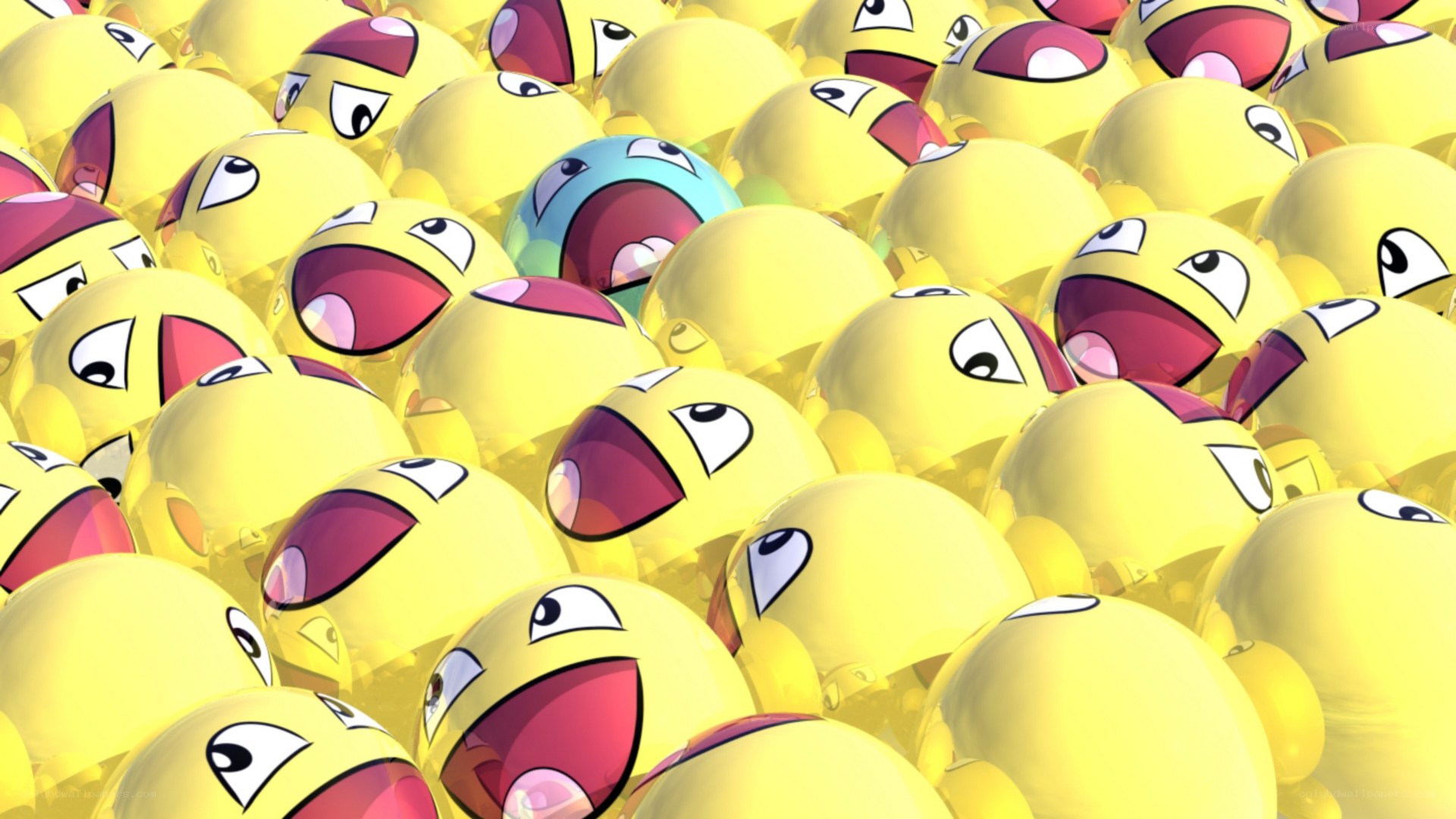 yellow creatures with open mouths