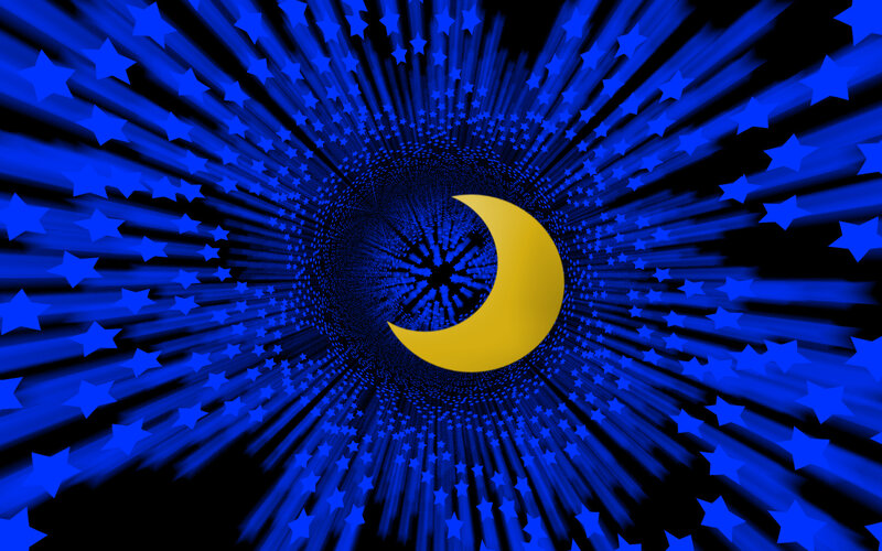 Yellow Crescent Moon