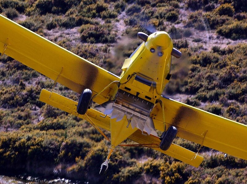 Yellow Crop Duster Plane — Dynamic