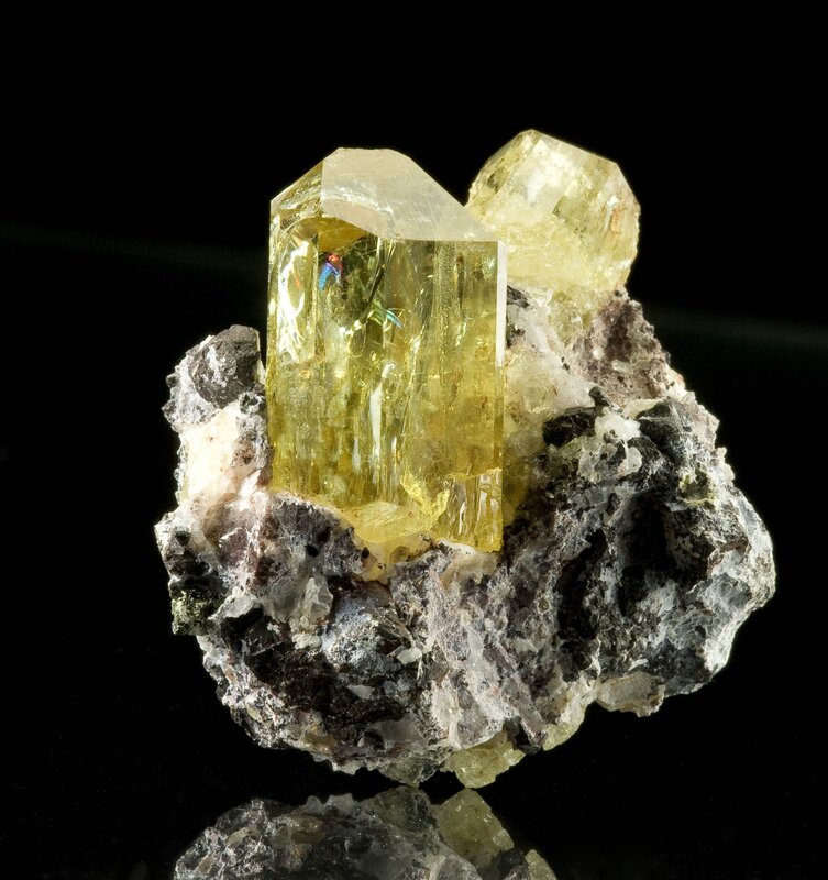 Yellow Crystal on Rock