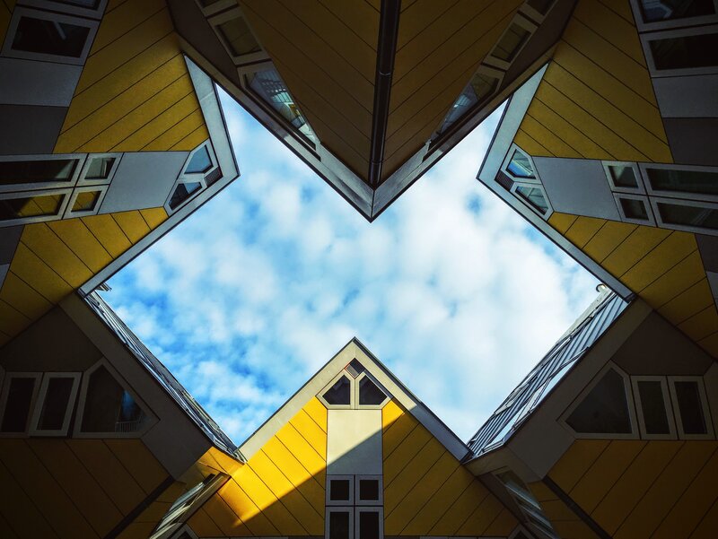 Yellow Cube Houses — Dramatic
