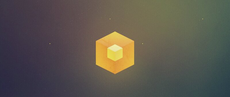 Yellow Cubes in Space — Serene, Minimalist