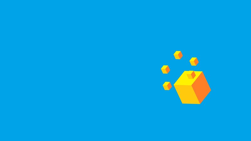 Yellow Cubes on Blue