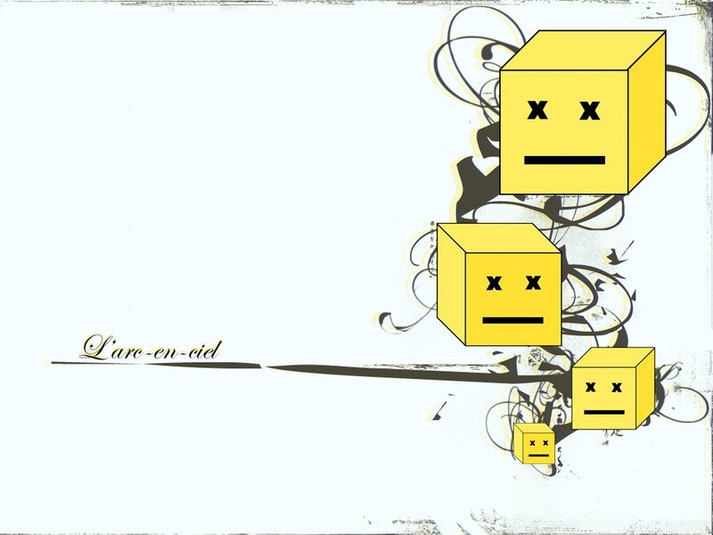 Yellow Cubes with Faces