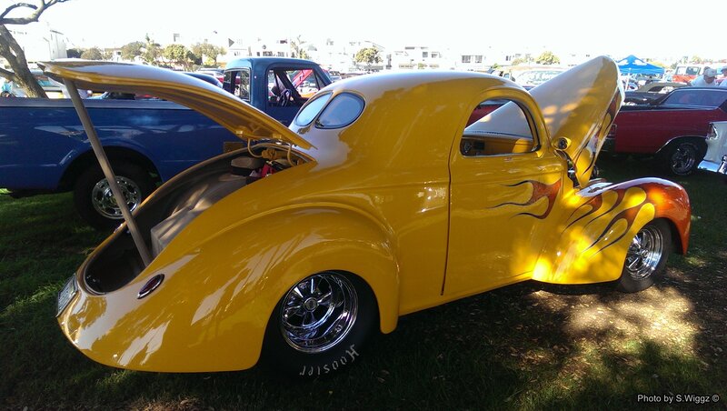 Yellow Custom Car — Outdoor, Afternoon, Photograph, Car Show