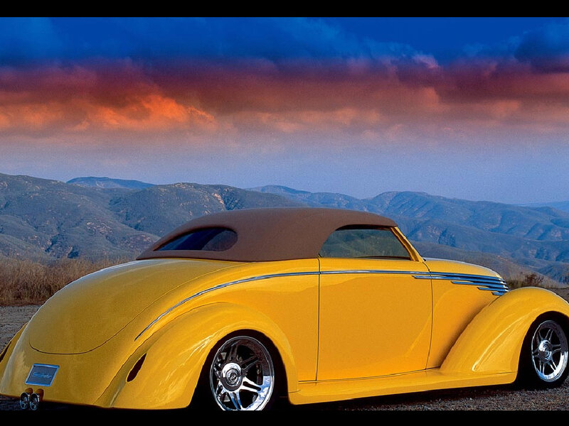 Yellow Custom Car