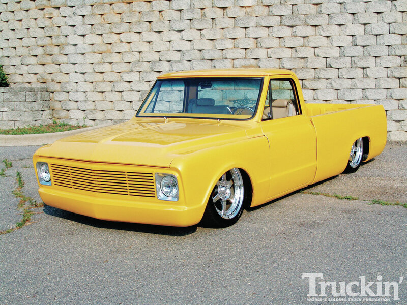 Yellow Custom Pickup Truck — Calm, Afternoon