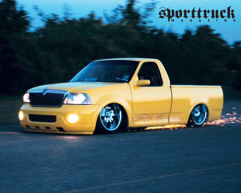Yellow Custom Pickup Truck — Dramatic