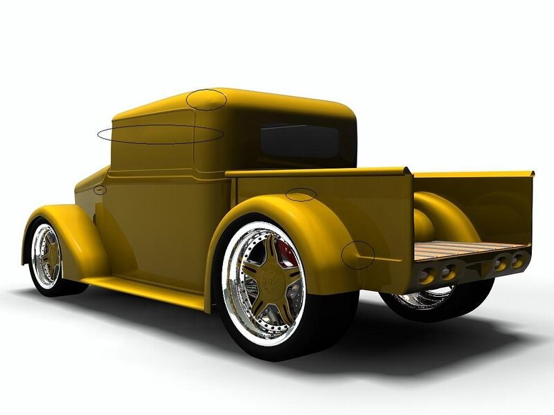 Yellow Custom Pickup Truck