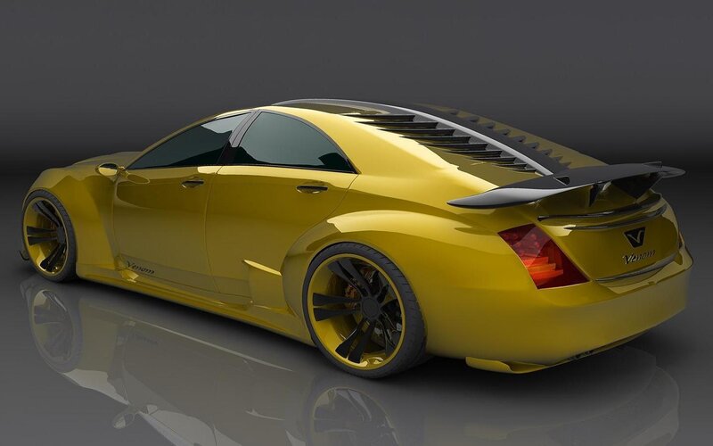 Yellow Custom Sedan