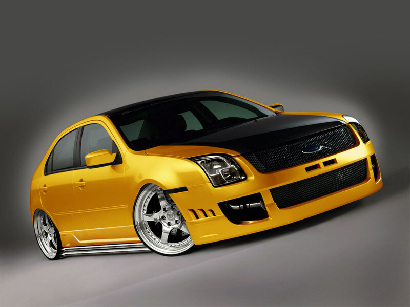 yellow custom sports car