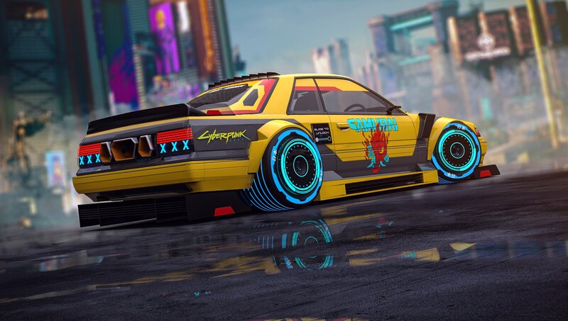 Yellow Cyberpunk Car