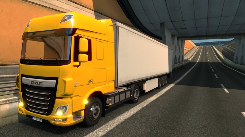 Yellow DAF Truck