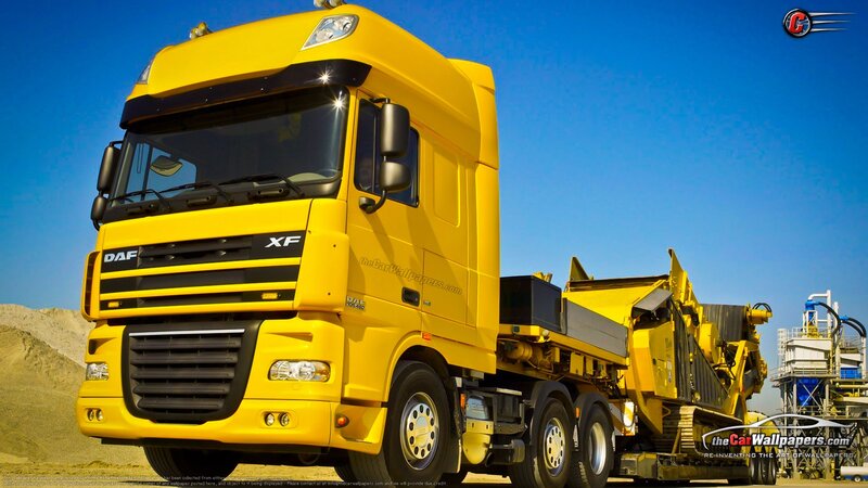 Yellow DAF XF Truck