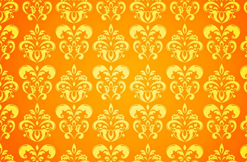 Yellow Damask Pattern