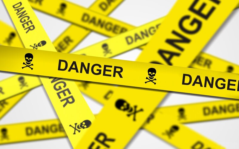 Yellow Danger Tape — Warning