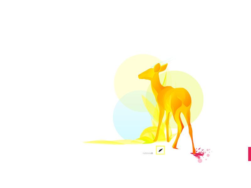yellow deer illustration