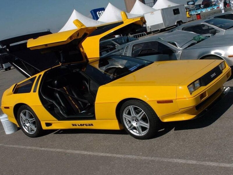 Yellow DeLorean Car — Outdoor