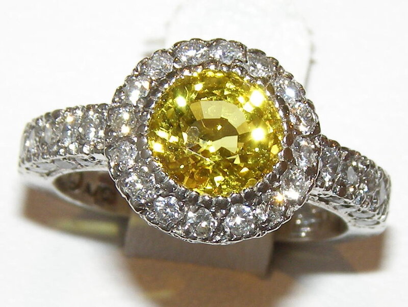 Yellow diamond ring