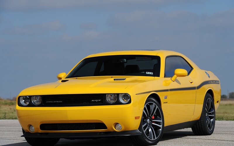 Yellow Dodge Challenger — Calm, Afternoon
