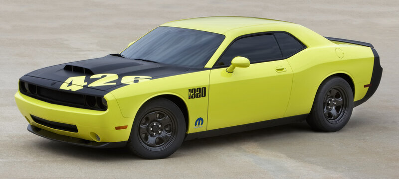 Yellow Dodge Challenger — Neutral