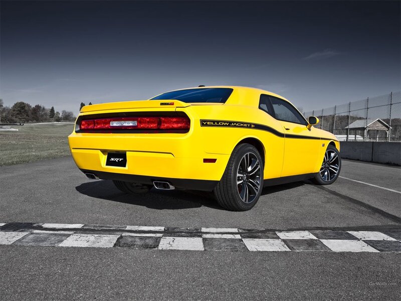 Yellow Dodge Challenger SRT