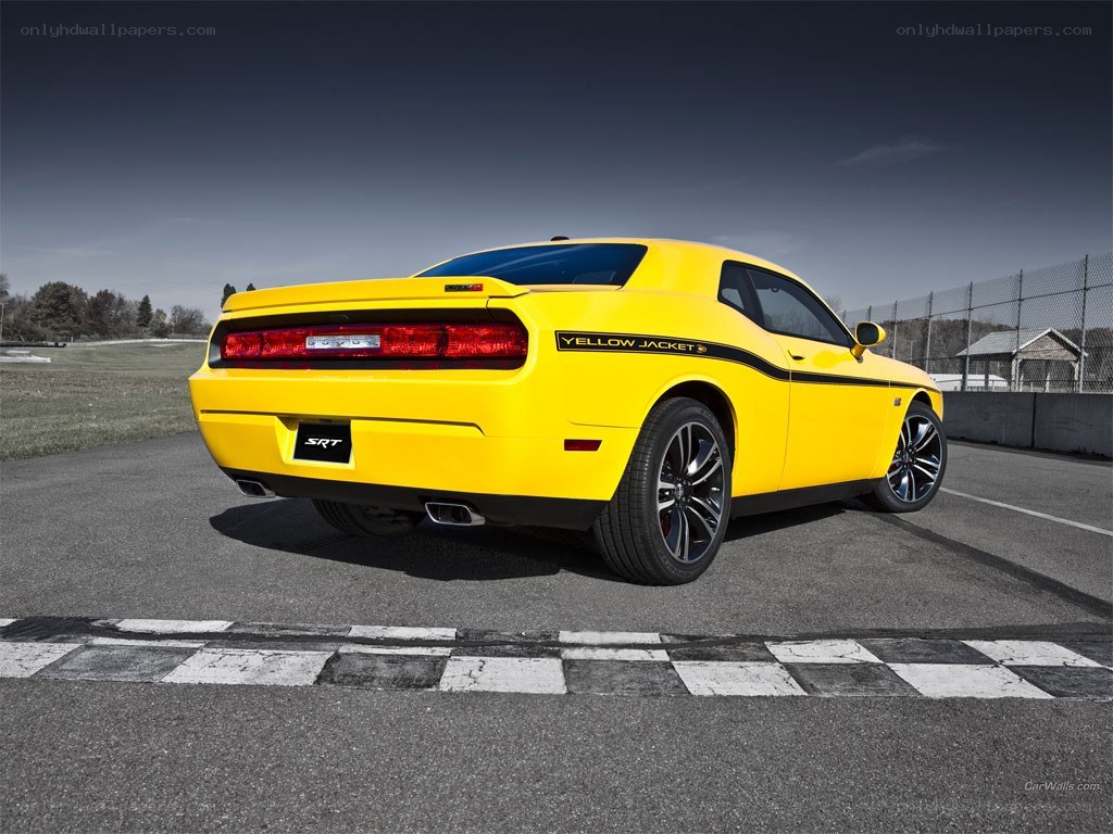 Yellow Dodge Challenger SRT