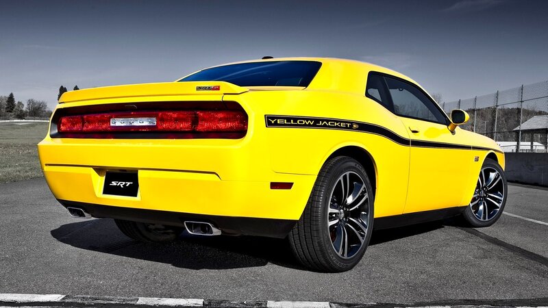 Yellow Dodge Challenger SRT