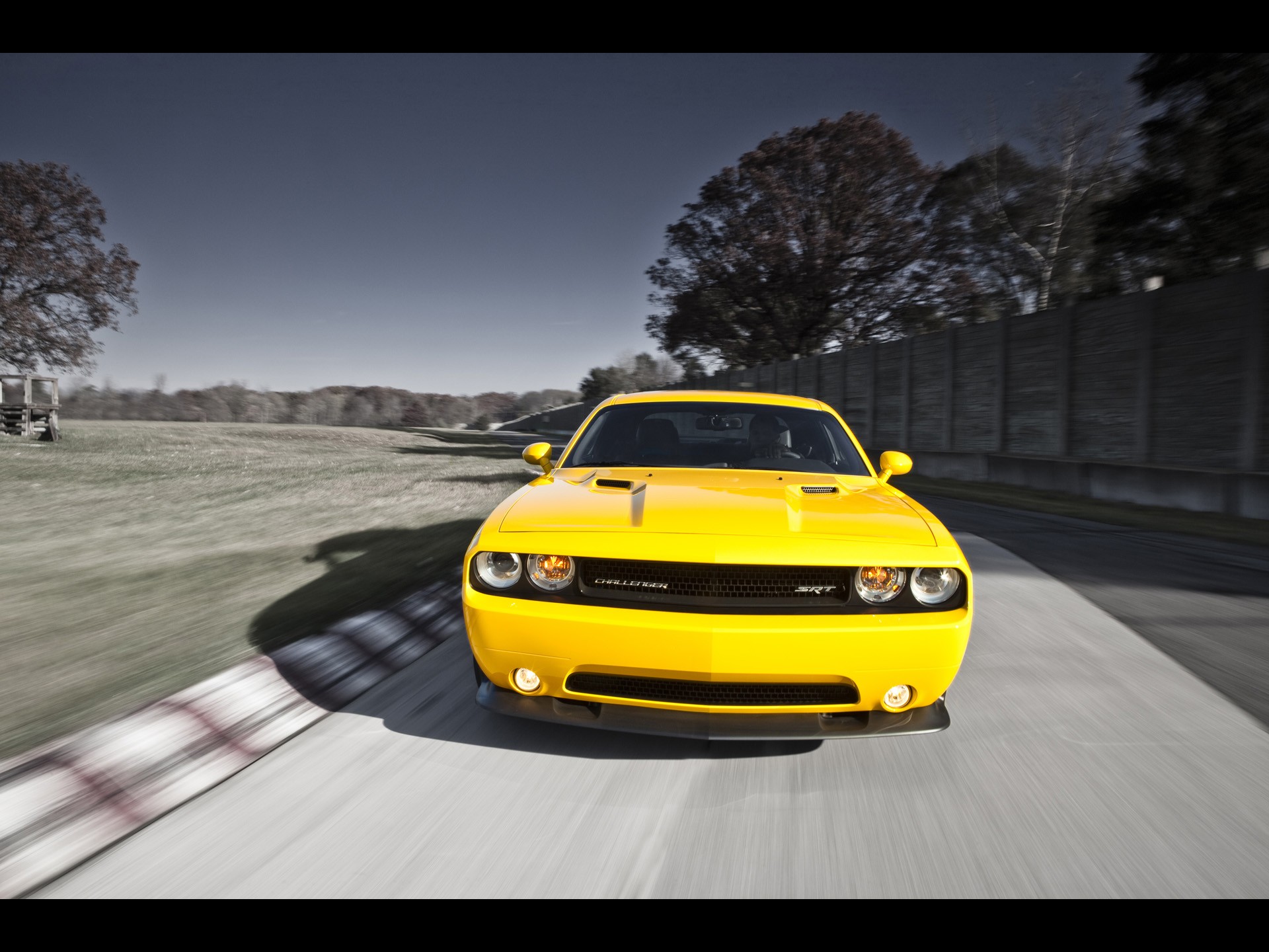 Yellow Dodge Challenger SRT8