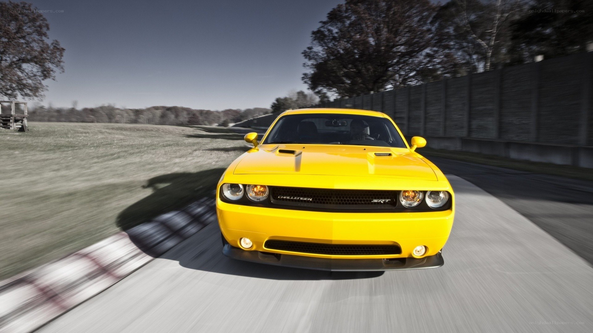 Yellow Dodge Challenger SRT8
