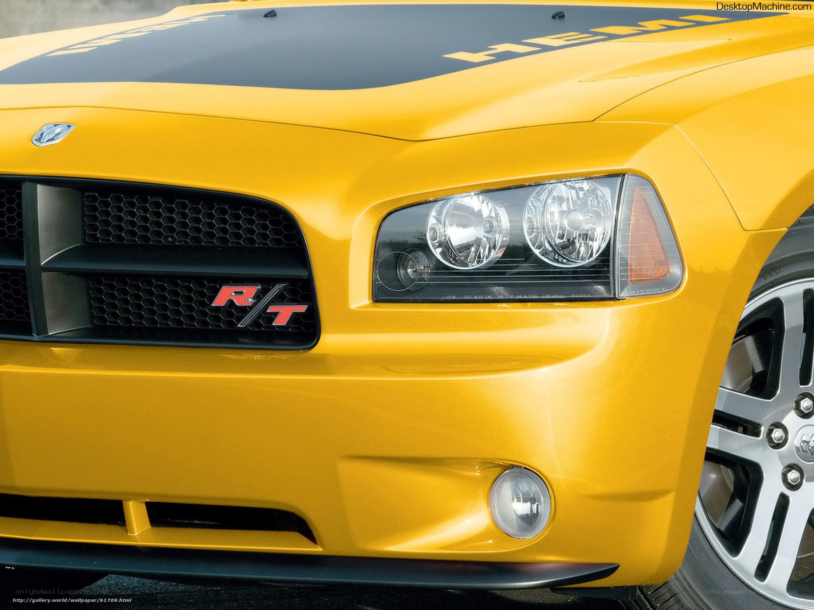 Yellow Dodge Charger R/T