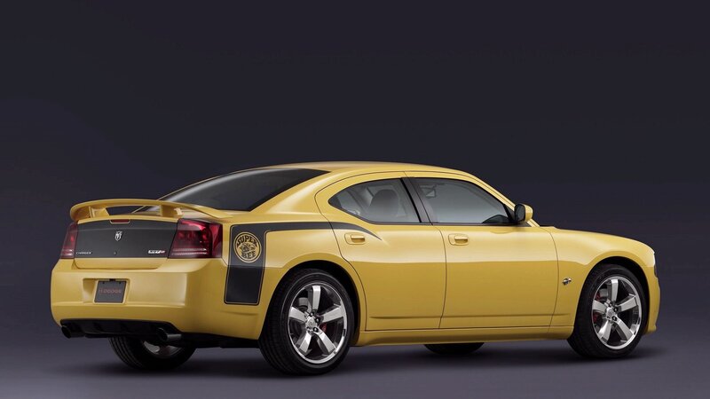 yellow dodge charger sedan