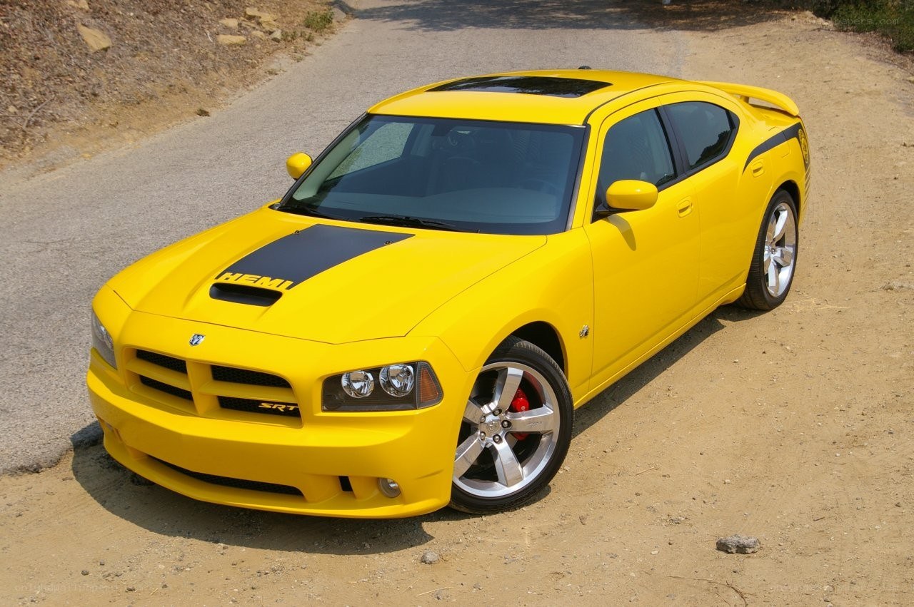 Yellow Dodge Charger SRT-8