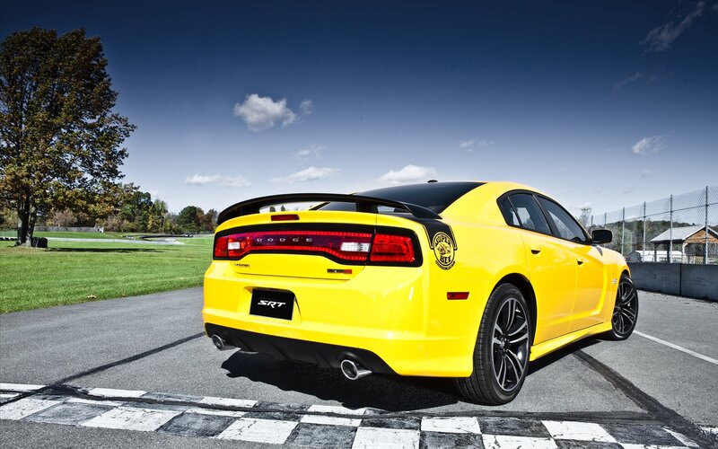 Yellow Dodge Charger Srt