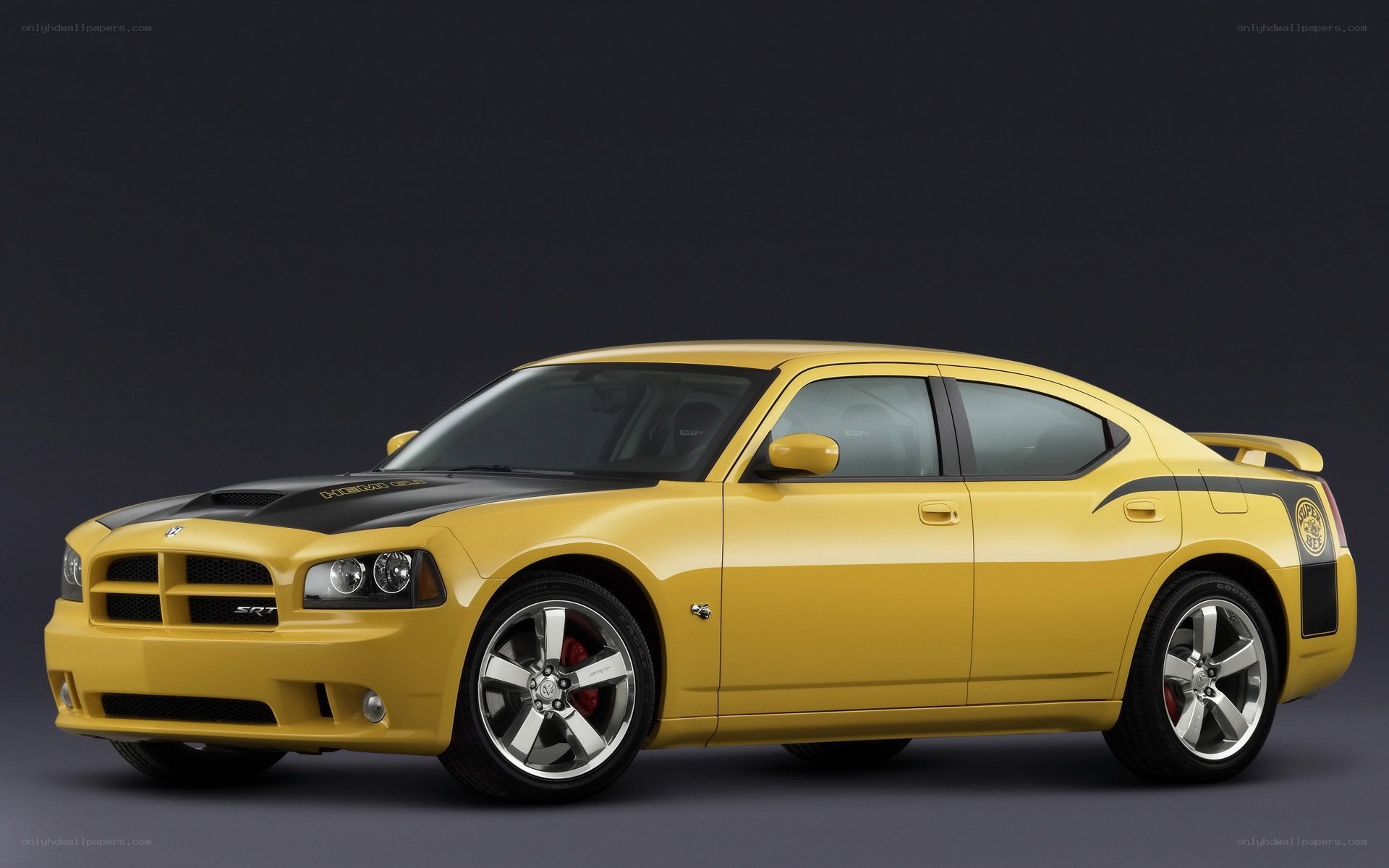yellow dodge charger srt8