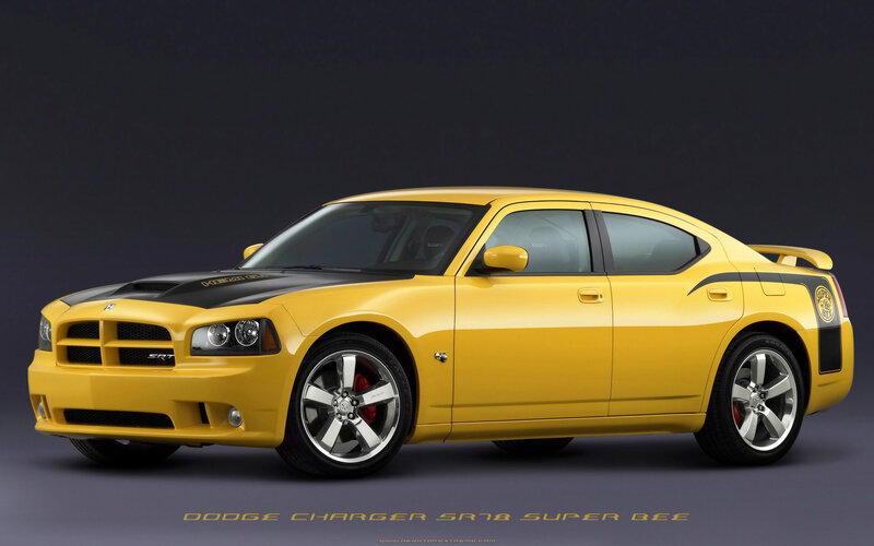 Yellow Dodge Charger SRT8