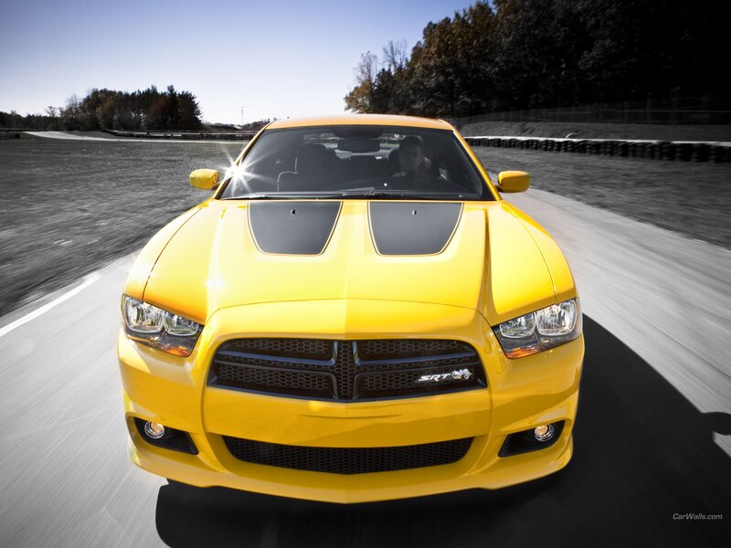 yellow dodge charger srt8
